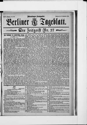 Berliner Tageblatt und Handels-Zeitung on Sep 16, 1895