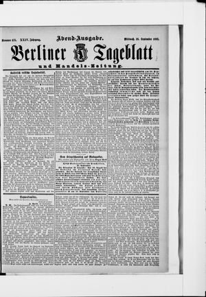 Berliner Tageblatt und Handels-Zeitung vom 18.09.1895