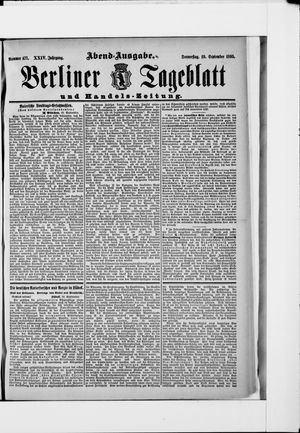 Berliner Tageblatt und Handels-Zeitung vom 19.09.1895