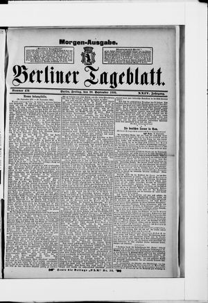 Berliner Tageblatt und Handels-Zeitung vom 20.09.1895