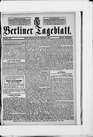Berliner Tageblatt und Handels-Zeitung vom 22.09.1895