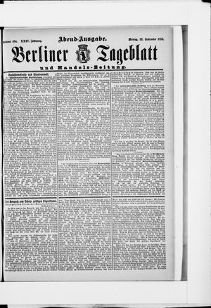 Berliner Tageblatt und Handels-Zeitung vom 23.09.1895