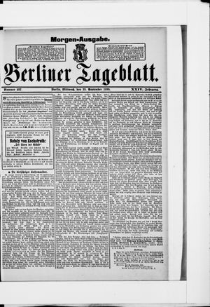 Berliner Tageblatt und Handels-Zeitung vom 25.09.1895