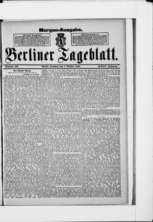 Berliner Tageblatt und Handels-Zeitung vom 01.10.1895