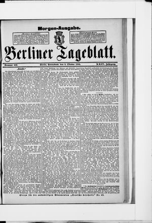 Berliner Tageblatt und Handels-Zeitung vom 05.10.1895