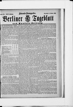 Berliner Tageblatt und Handels-Zeitung vom 05.10.1895