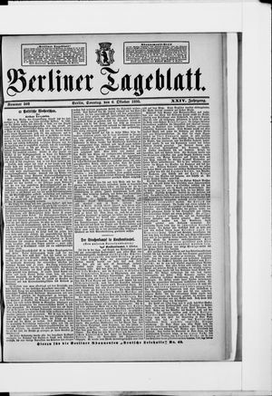 Berliner Tageblatt und Handels-Zeitung vom 06.10.1895