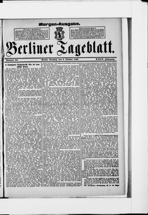 Berliner Tageblatt und Handels-Zeitung vom 08.10.1895