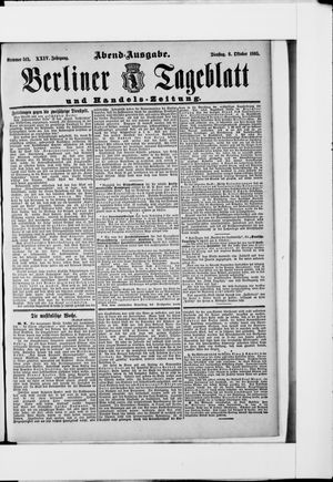 Berliner Tageblatt und Handels-Zeitung vom 08.10.1895