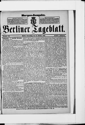 Berliner Tageblatt und Handels-Zeitung vom 10.10.1895