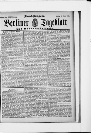 Berliner Tageblatt und Handels-Zeitung vom 11.10.1895