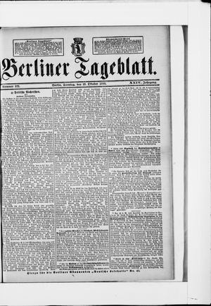 Berliner Tageblatt und Handels-Zeitung vom 13.10.1895