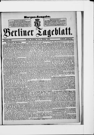 Berliner Tageblatt und Handels-Zeitung vom 15.10.1895
