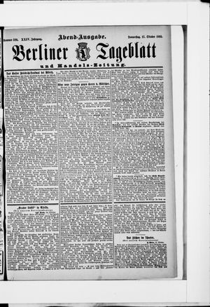 Berliner Tageblatt und Handels-Zeitung vom 17.10.1895