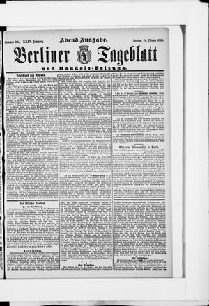 Berliner Tageblatt und Handels-Zeitung vom 18.10.1895