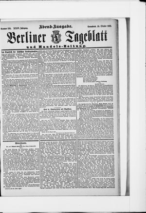 Berliner Tageblatt und Handels-Zeitung vom 19.10.1895