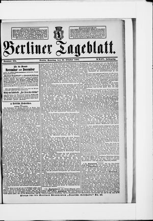 Berliner Tageblatt und Handels-Zeitung vom 20.10.1895