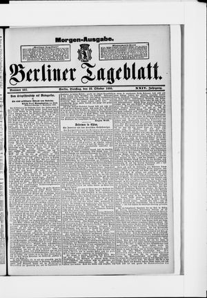 Berliner Tageblatt und Handels-Zeitung vom 22.10.1895