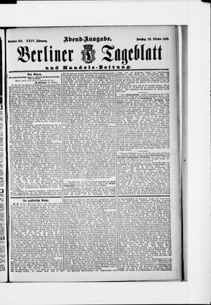 Berliner Tageblatt und Handels-Zeitung vom 22.10.1895