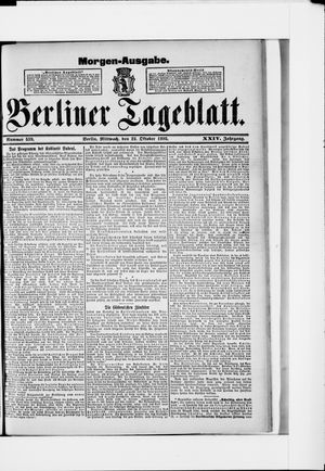 Berliner Tageblatt und Handels-Zeitung vom 23.10.1895
