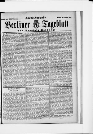 Berliner Tageblatt und Handels-Zeitung vom 23.10.1895