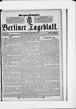Berliner Tageblatt und Handels-Zeitung vom 25.10.1895