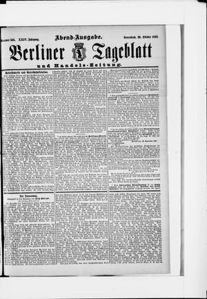 Berliner Tageblatt und Handels-Zeitung vom 26.10.1895