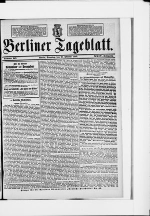 Berliner Tageblatt und Handels-Zeitung on Oct 27, 1895