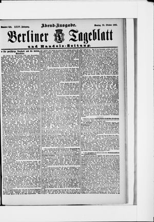Berliner Tageblatt und Handels-Zeitung vom 28.10.1895