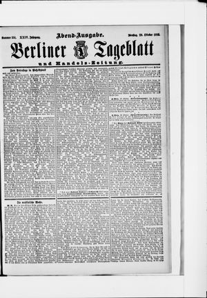 Berliner Tageblatt und Handels-Zeitung vom 29.10.1895