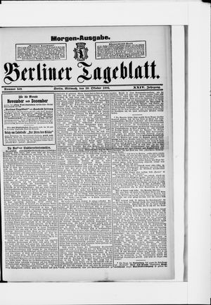 Berliner Tageblatt und Handels-Zeitung vom 30.10.1895