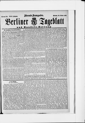 Berliner Tageblatt und Handels-Zeitung vom 30.10.1895