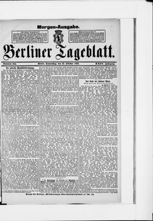 Berliner Tageblatt und Handels-Zeitung vom 31.10.1895