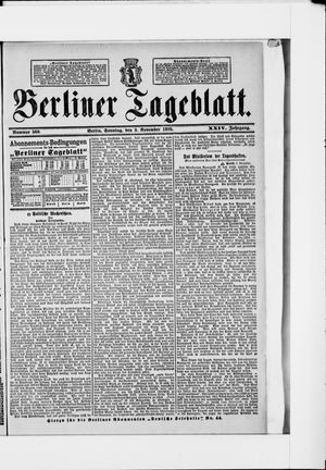 Berliner Tageblatt und Handels-Zeitung vom 03.11.1895