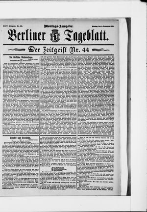 Berliner Tageblatt und Handels-Zeitung vom 04.11.1895