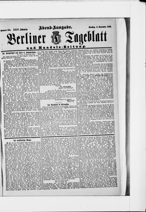 Berliner Tageblatt und Handels-Zeitung vom 05.11.1895