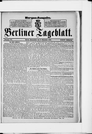 Berliner Tageblatt und Handels-Zeitung vom 09.11.1895