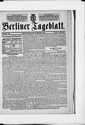 Berliner Tageblatt und Handels-Zeitung vom 10.11.1895
