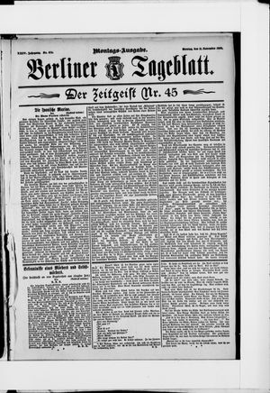 Berliner Tageblatt und Handels-Zeitung vom 11.11.1895