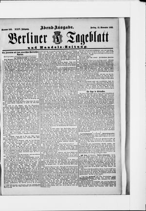 Berliner Tageblatt und Handels-Zeitung vom 15.11.1895