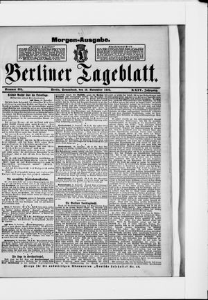 Berliner Tageblatt und Handels-Zeitung vom 16.11.1895