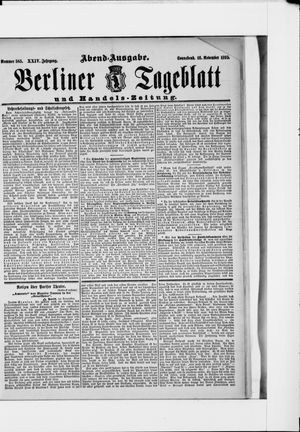 Berliner Tageblatt und Handels-Zeitung vom 16.11.1895