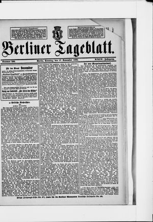 Berliner Tageblatt und Handels-Zeitung vom 17.11.1895