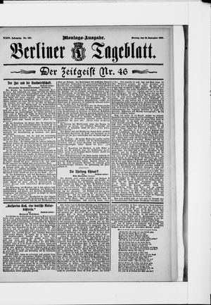 Berliner Tageblatt und Handels-Zeitung on Nov 18, 1895