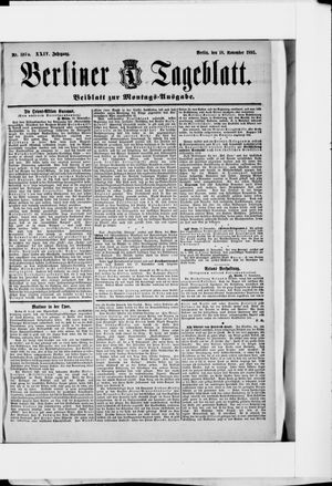 Berliner Tageblatt und Handels-Zeitung vom 18.11.1895