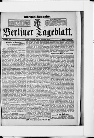 Berliner Tageblatt und Handels-Zeitung vom 19.11.1895