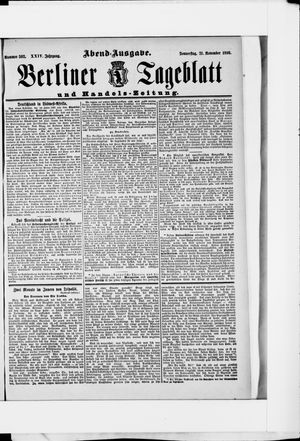 Berliner Tageblatt und Handels-Zeitung vom 21.11.1895
