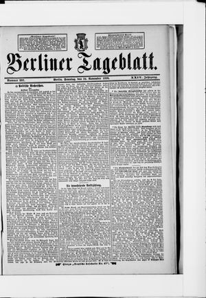 Berliner Tageblatt und Handels-Zeitung vom 24.11.1895