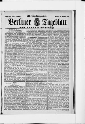 Berliner Tageblatt und Handels-Zeitung vom 27.11.1895