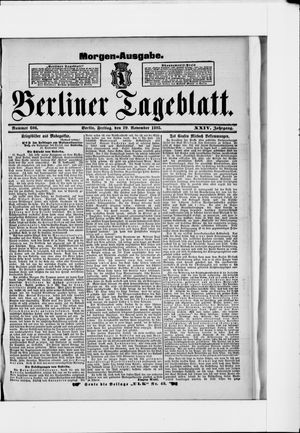 Berliner Tageblatt und Handels-Zeitung vom 29.11.1895
